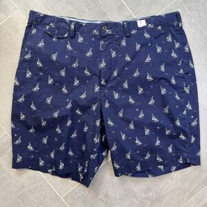 Polo Ralph Lauren Sailboat Shorts 40 Navy AOP Classic Fit Stretch